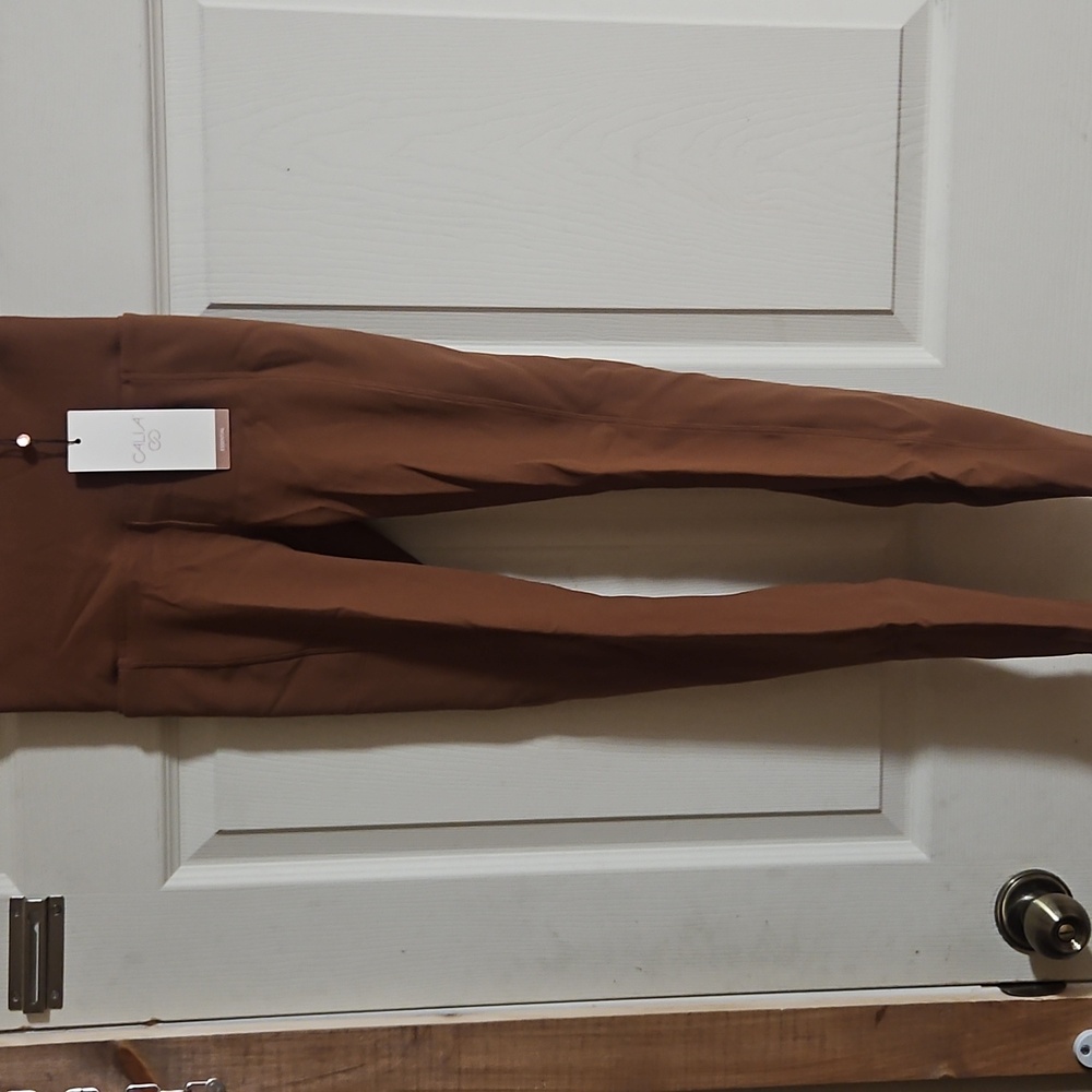CALIA Women’s Seamed Ribbed Essential 7/8 Legging: ROCKY MOUNTAIN BROWN: NWT: XS